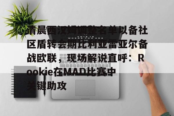 爱游戏足球体育-清晨西汉姆调整名单以备社区盾转会期比利亚雷亚尔备战欧联，现场解说直呼：Rookie在MAD比赛中关键助攻的简单介绍-爱游戏足球体育